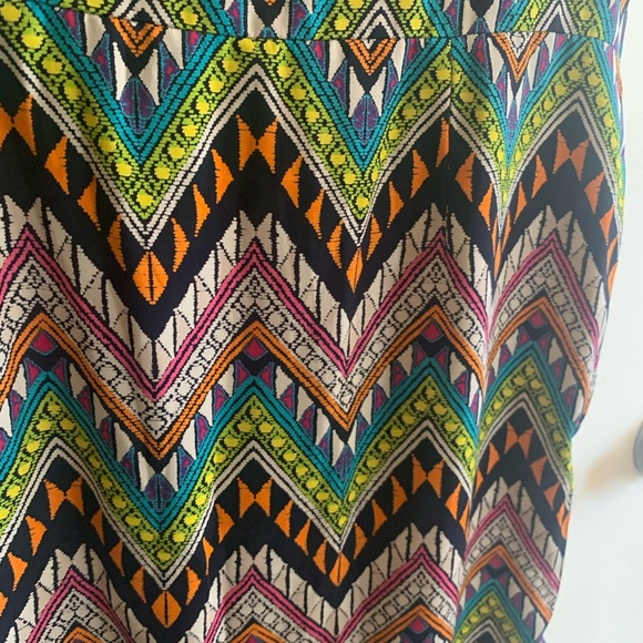 Aqua dress with neon graphic print - Picture 5 of 6